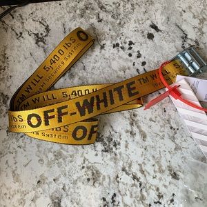 Off White Industrial Web Logo Belt